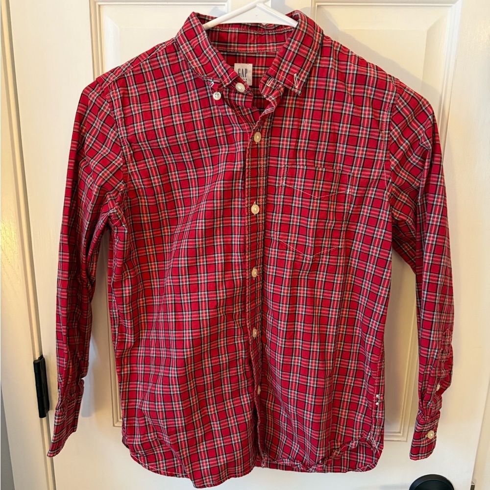 GAP Kids Red Checkered Shirt